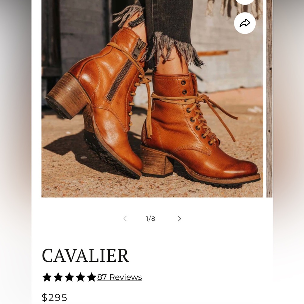 FREEBIRD BY STEVEN Cavalier Like New Ankle Boot Cognac Size 9